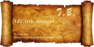 Tóbik Botond névjegykártya